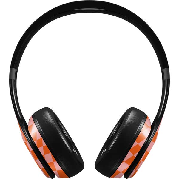 Orange Checkered Beats Studio Pro Wireless Headphones Skin