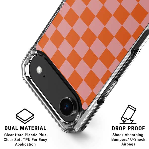 Orange Checkered iPhone 17 Air MagSafe Case