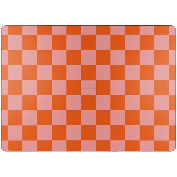 Orange Checkered Surface Laptop 7 15in Skin