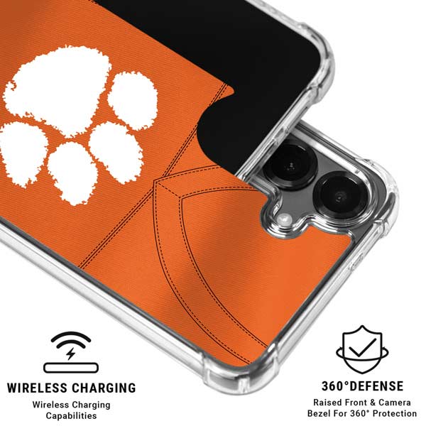 Clemson University Orange Jersey Galaxy S26 Clear Case