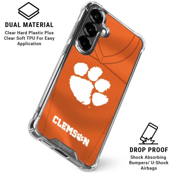 Clemson University Orange Jersey Galaxy S26 Clear Case
