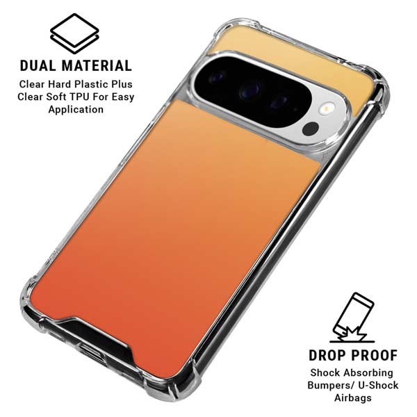 Orange Ombre Google Pixel 10 Pro Clear Case