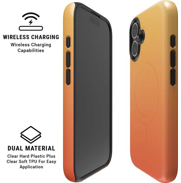 Orange Ombre iPhone 16 Magsafe Impact Case