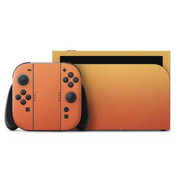 Orange Ombre Nintendo Switch 2 (2025) with Joy-Con Skin