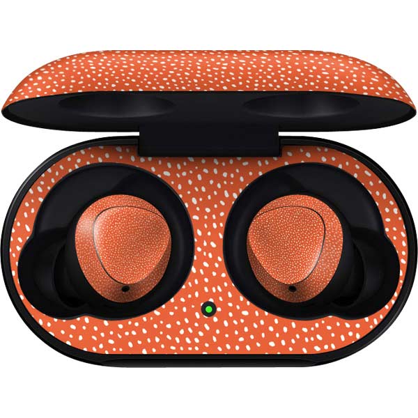 Orange Spots Galaxy Buds Skin