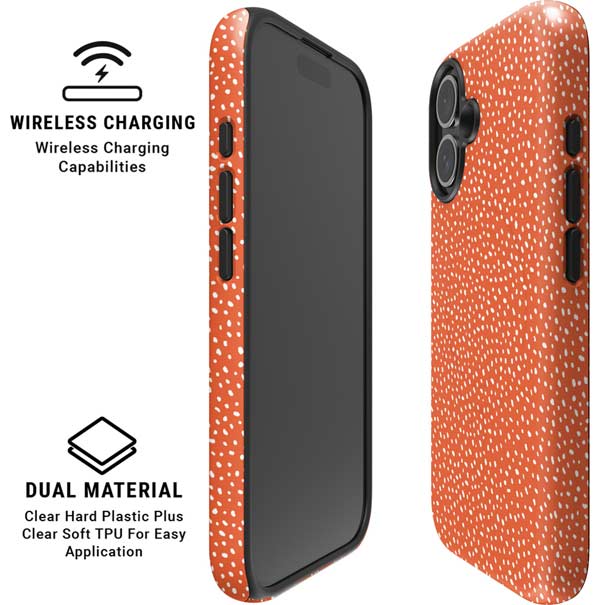 Orange Spots iPhone 16 Magsafe Impact Case