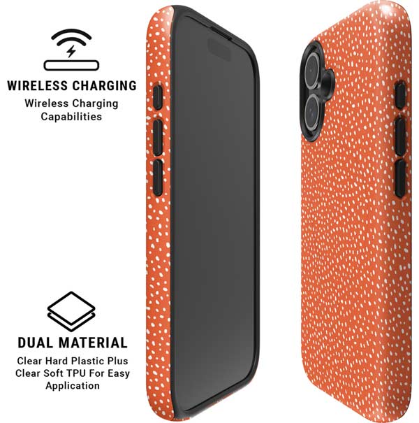 Orange Spots iPhone 16 Plus Magsafe Impact Case