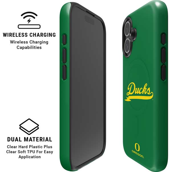 University of Oregon Ducks Logo and Wings iPhone 16 Magsafe Impact Case