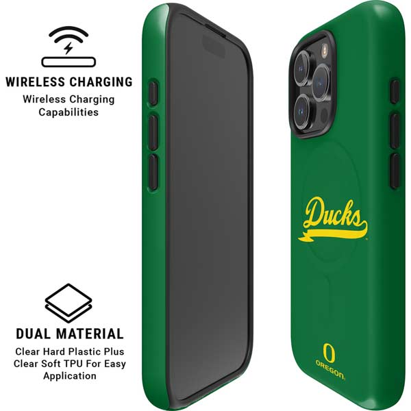 University of Oregon Ducks Logo and Wings iPhone 16 Pro Magsafe Impact Case