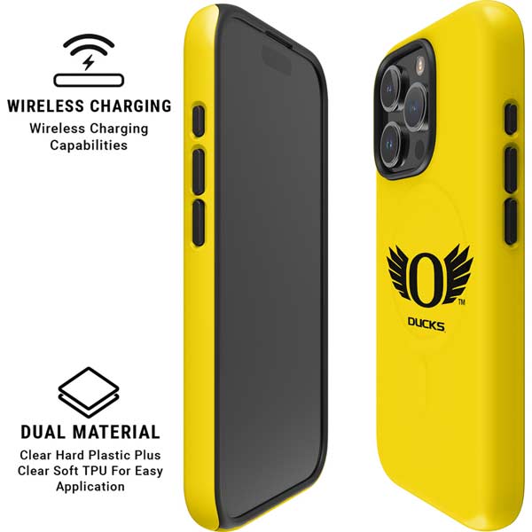 University of Oregon Ducks Yellow iPhone 16 Pro Max Magsafe Impact Case