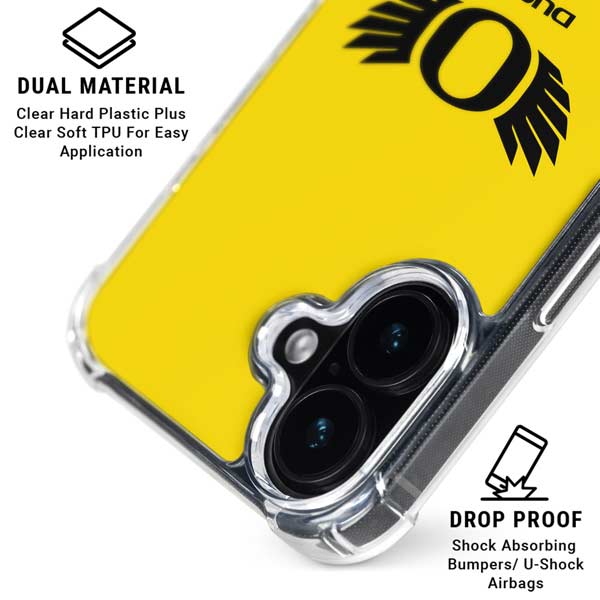 University of Oregon Ducks Yellow iPhone 17 Clear Case