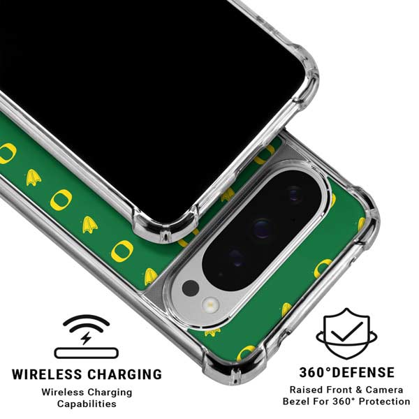 University of Oregon Pattern Google Pixel 10 Pro Clear Case