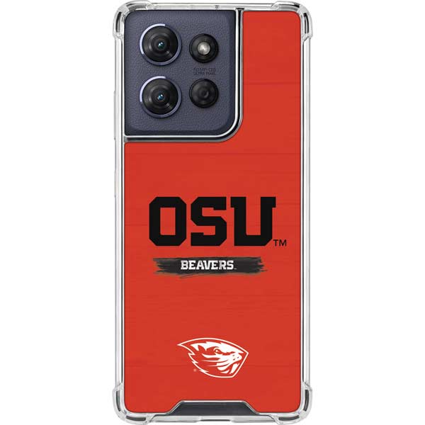 Oregon State University Texture Moto G Play 5G (2025) Clear Case