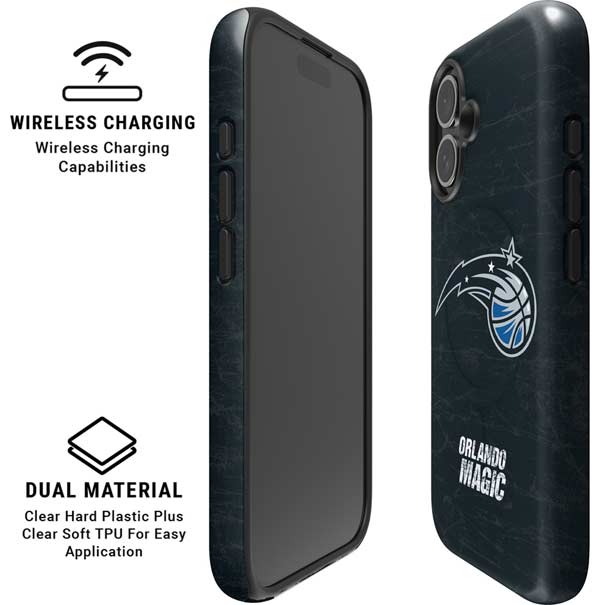 NBA Orlando Magic Black Secondary Logo iPhone 16 Magsafe Impact Case