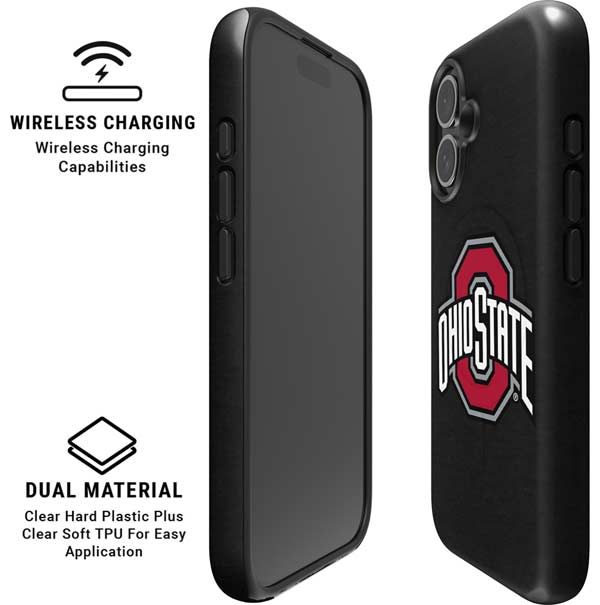 Ohio State University OSU Buckeyes Black iPhone 16 Plus Magsafe Impact Case