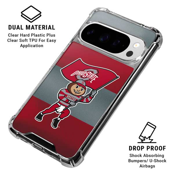 Ohio State University OSU Buckeyes Flag Google Pixel 10 Pro XL Clear Case