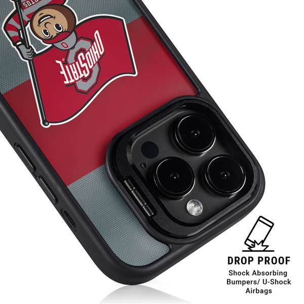 Ohio State University OSU Buckeyes Flag iPhone 14 Pro Kickstand Case