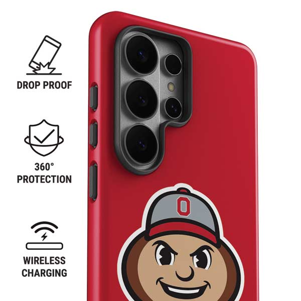 Ohio State University OSUBuckeyes Light Grey Galaxy S26 Ultra Impact Case