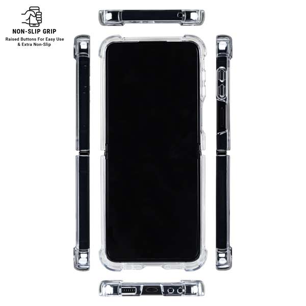Ohio State University OSUBuckeyes Light Grey Galaxy Z Flip7 Clear Case