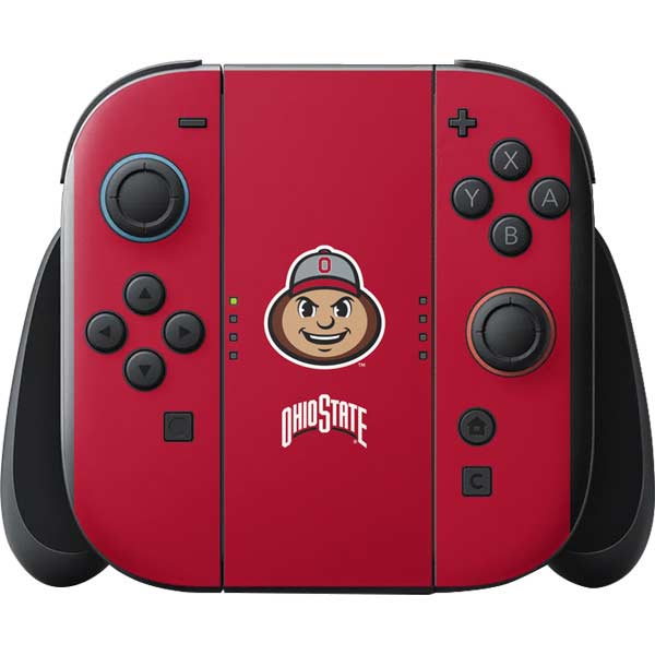 Ohio State University OSUBuckeyes Light Grey Nintendo Switch 2 (2025) with Joy-Con Skin