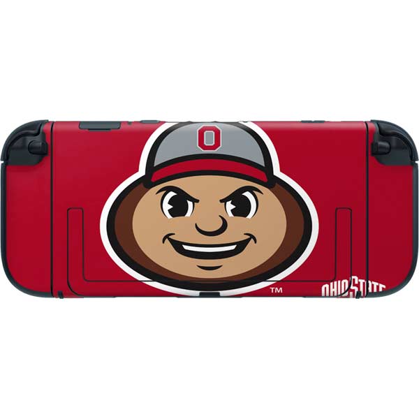 Ohio State University OSUBuckeyes Light Grey Nintendo Switch 2 (2025) with Joy-Con Skin