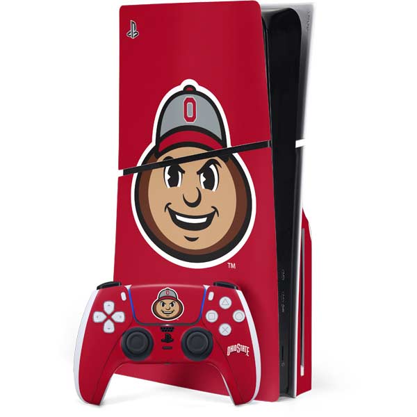 Ohio State University OSUBuckeyes Light Grey PlayStation PS5 Skins