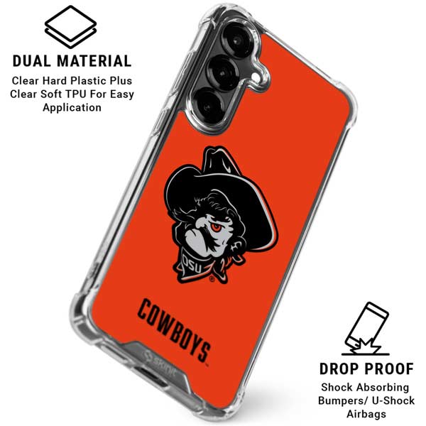 Oklahoma State University OSU Basketball Galaxy S26 Clear Case