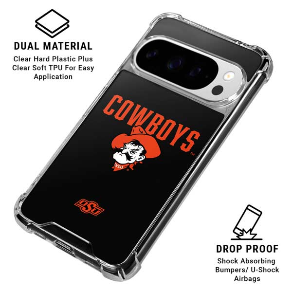 Oklahoma State University OSU Ride Em Cowboy Google Pixel 10 Pro XL Clear Case