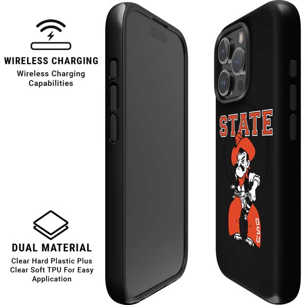 Oklahoma State University OSU Cowboys Orange iPhone 16 Pro Max Magsafe Impact Case