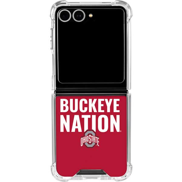 Ohio State University The Ohio State Buckeyes Galaxy Z Flip7 Clear Case
