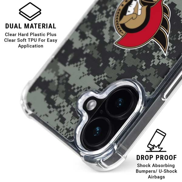 NHL Ottawa Senators Camo iPhone 17 Clear Case