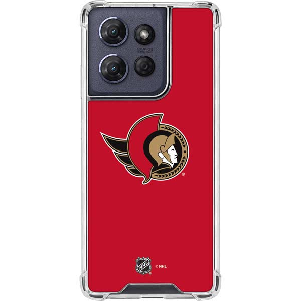 NHL Ottawa Senators Solid Background Moto G 5G (2025) Clear Case
