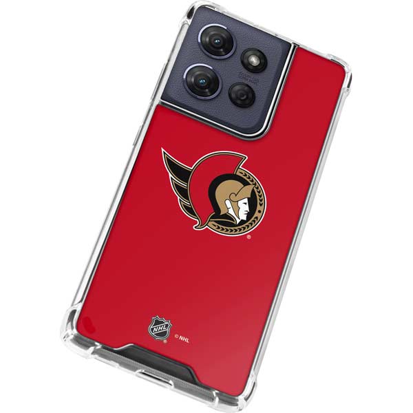 NHL Ottawa Senators Solid Background Moto G 5G (2025) Clear Case