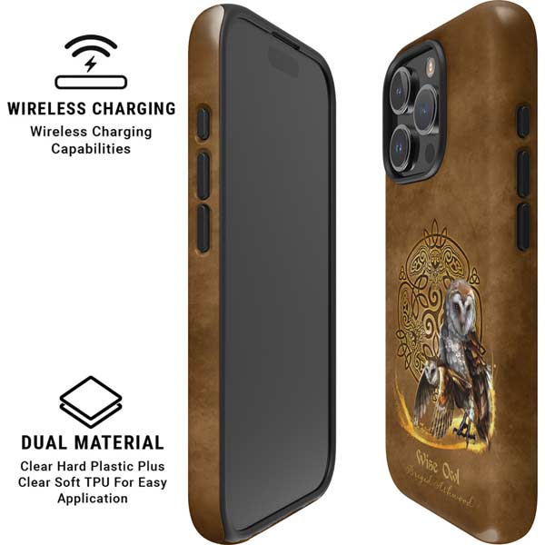 Owl Celtic Knot by Brigid Ashwood iPhone 16 Pro Magsafe Impact Case