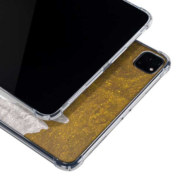 Paint Splatter Gold iPad Pro 11in (2024) Clear Case