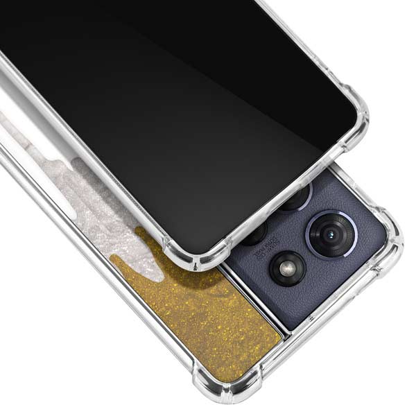 Paint Splatter Gold Moto G 5G (2025) Clear Case