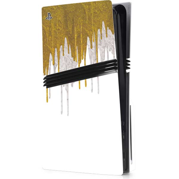 Paint Splatter Gold PlayStation PS5 Skins