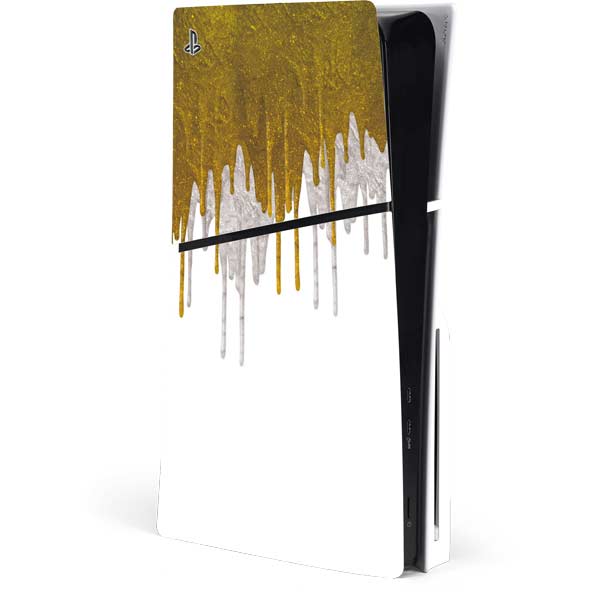 Paint Splatter Gold PlayStation PS5 Skins