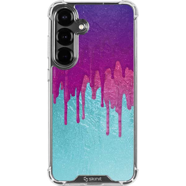 Paint Splatter Purple Galaxy S26 Clear Case