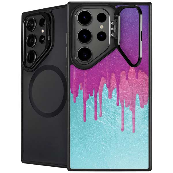 Paint Splatter Purple Galaxy S26 Ultra Kickstand Case