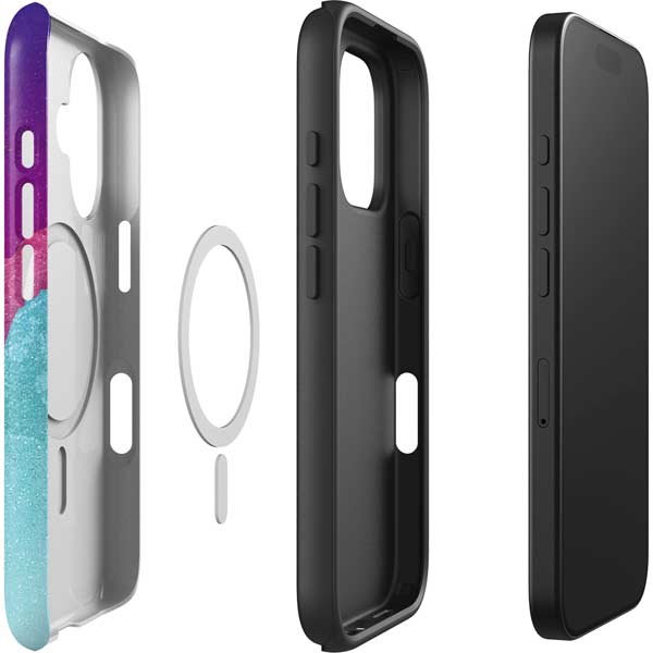 Paint Splatter Purple iPhone 16 Magsafe Impact Case