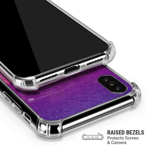 Paint Splatter Purple iPhone X/XS Clear Case