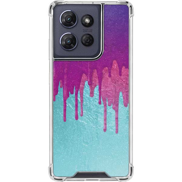 Paint Splatter Purple Moto G 5G (2025) Clear Case