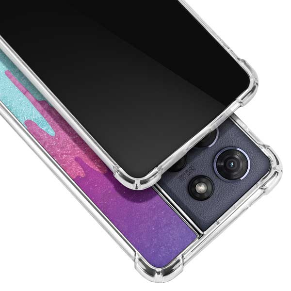 Paint Splatter Purple Moto G 5G (2025) Clear Case