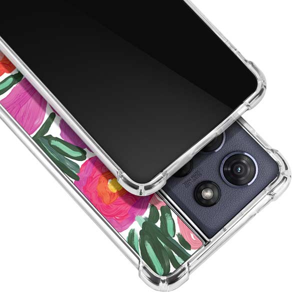 Bouffants and Broken Hearts Painterly Garden Moto G 5G (2025) Clear Case