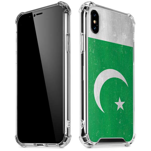 Pakistan Flag Distressed iPhone X/XS Clear Case
