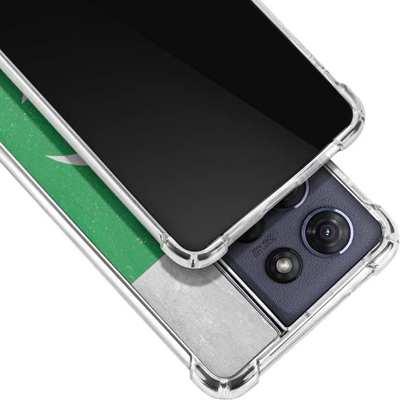 Pakistan Flag Distressed Moto G 5G (2025) Clear Case