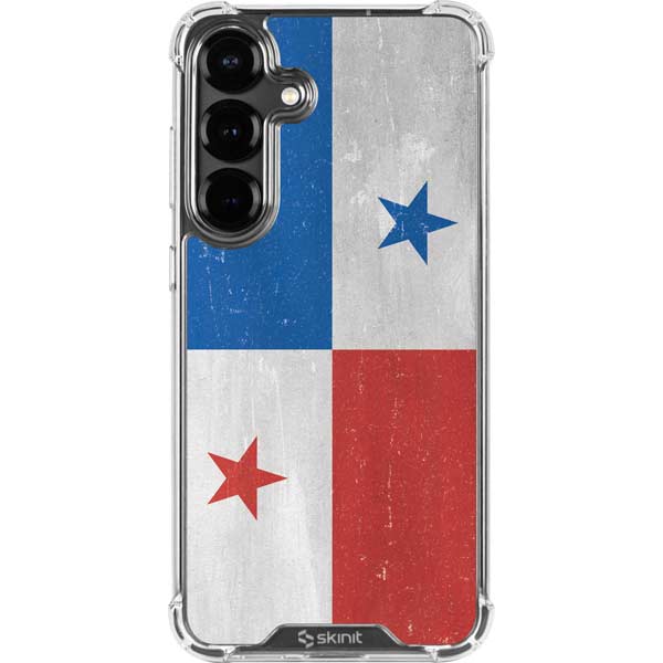 Panama Flag Distressed Galaxy S26 Plus Clear Case