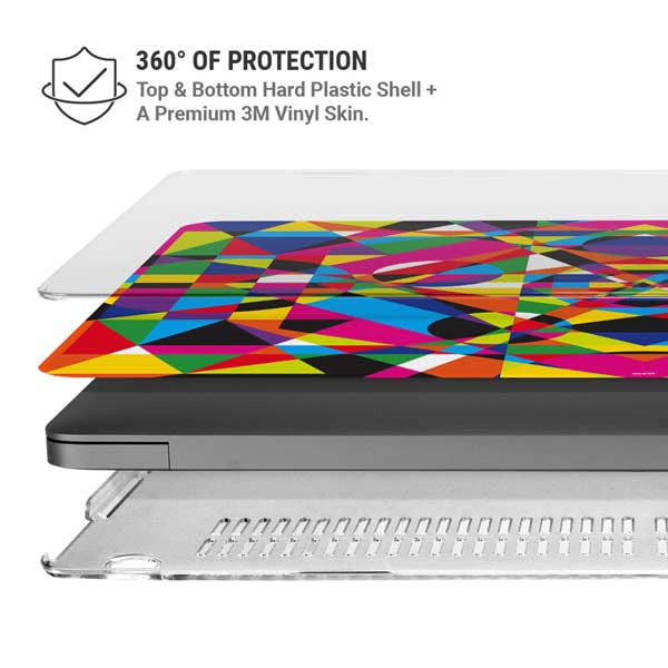 Parallel Vectors MacBook Pro 14in (2021-24) Case plus Skin