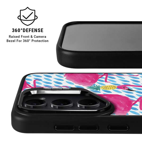 Bouffants and Broken Hearts Party Flamingos Galaxy S26 Plus Kickstand Case